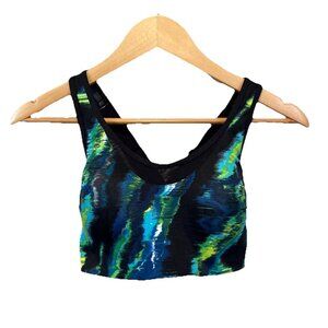 Victoria Secret sports bra Med Pink Ultimate lightly lined Tie Dye black Green